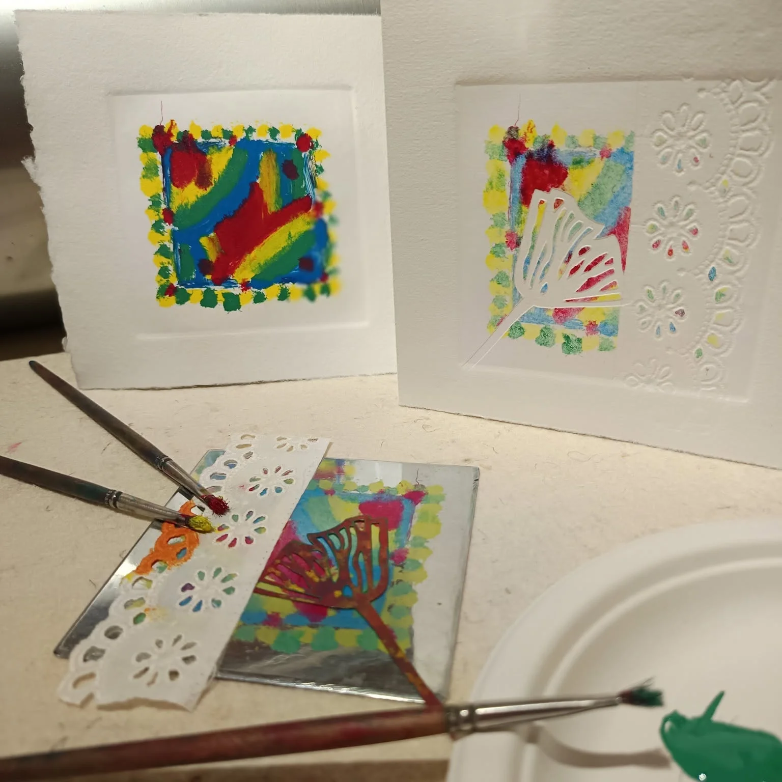 Atelier Traces, impression monotype 14h