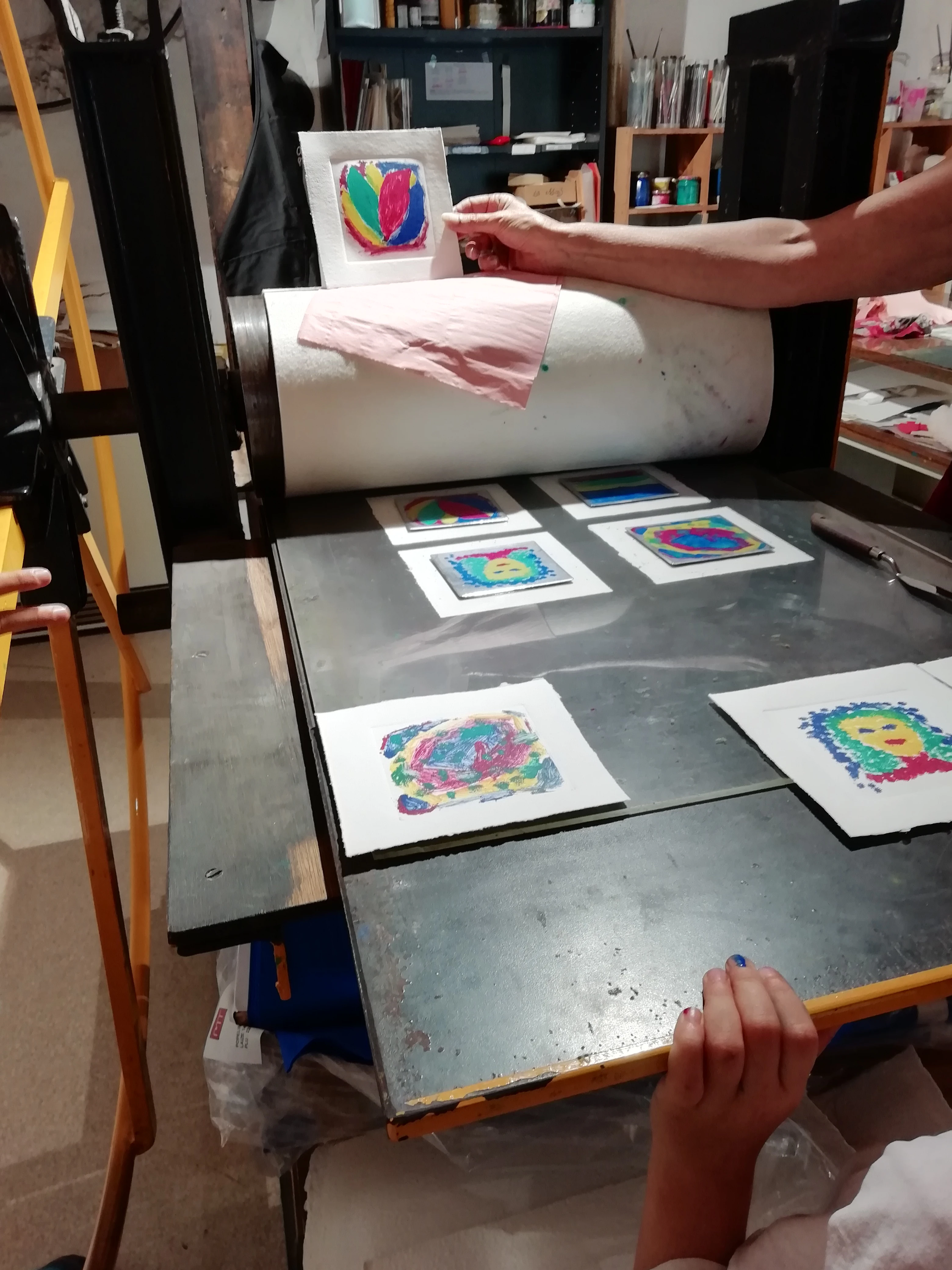 Atelier Traces, impression monotype 14h30